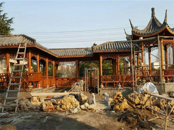 北京防腐木门头 门楼制作5