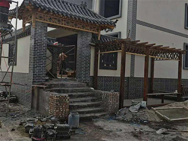北京防腐木门楼 廊架 长廊8