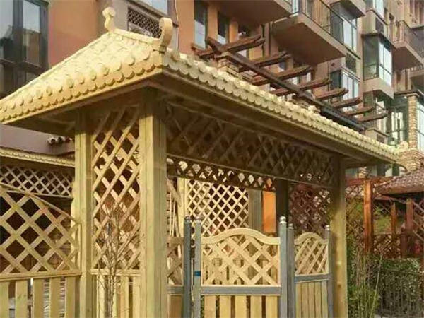 北京防腐木门楼 廊架 长廊1