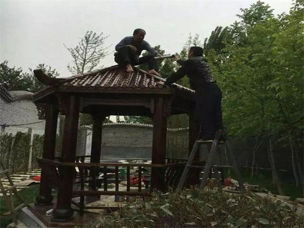 北京防腐木凉亭 古建亭子建造6