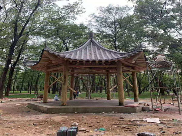 北京防腐木凉亭 古建亭子建造7