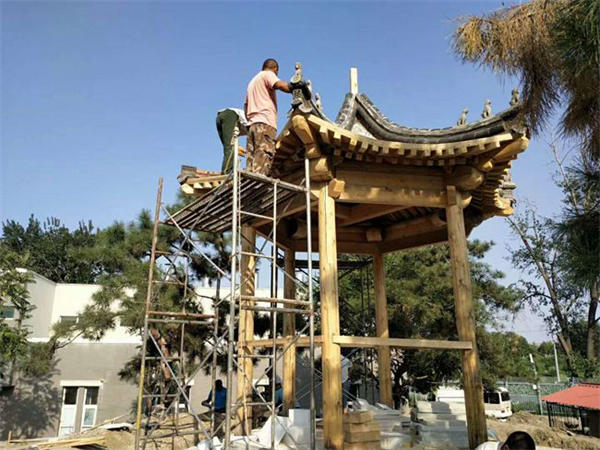 北京防腐木凉亭 古建亭子建造8