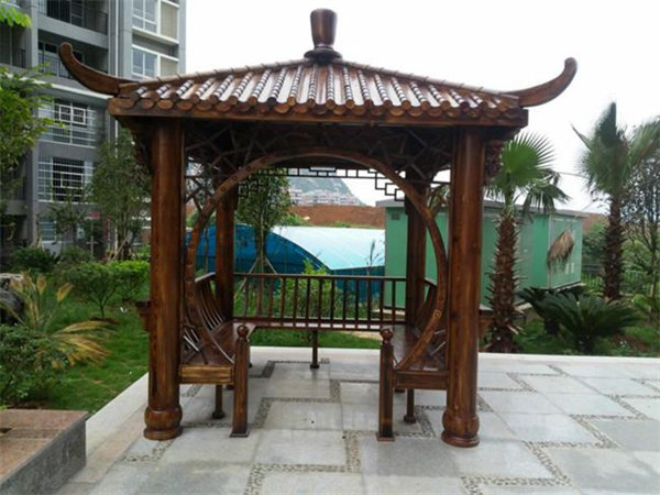 北京防腐木凉亭 古建亭子建造9