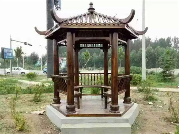 北京防腐木凉亭 古建亭子建造10