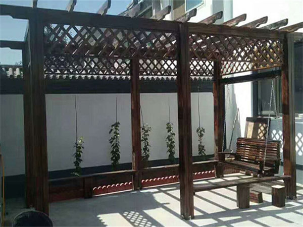 北京防腐木花架9